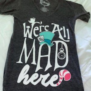 Gray "We're All Mad Here" T-Shirt